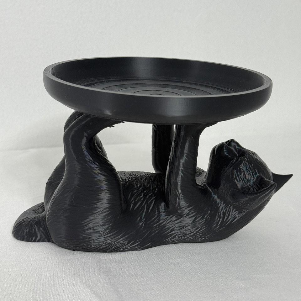 Black Cat Shaped Plastic Tray 2ca6 4