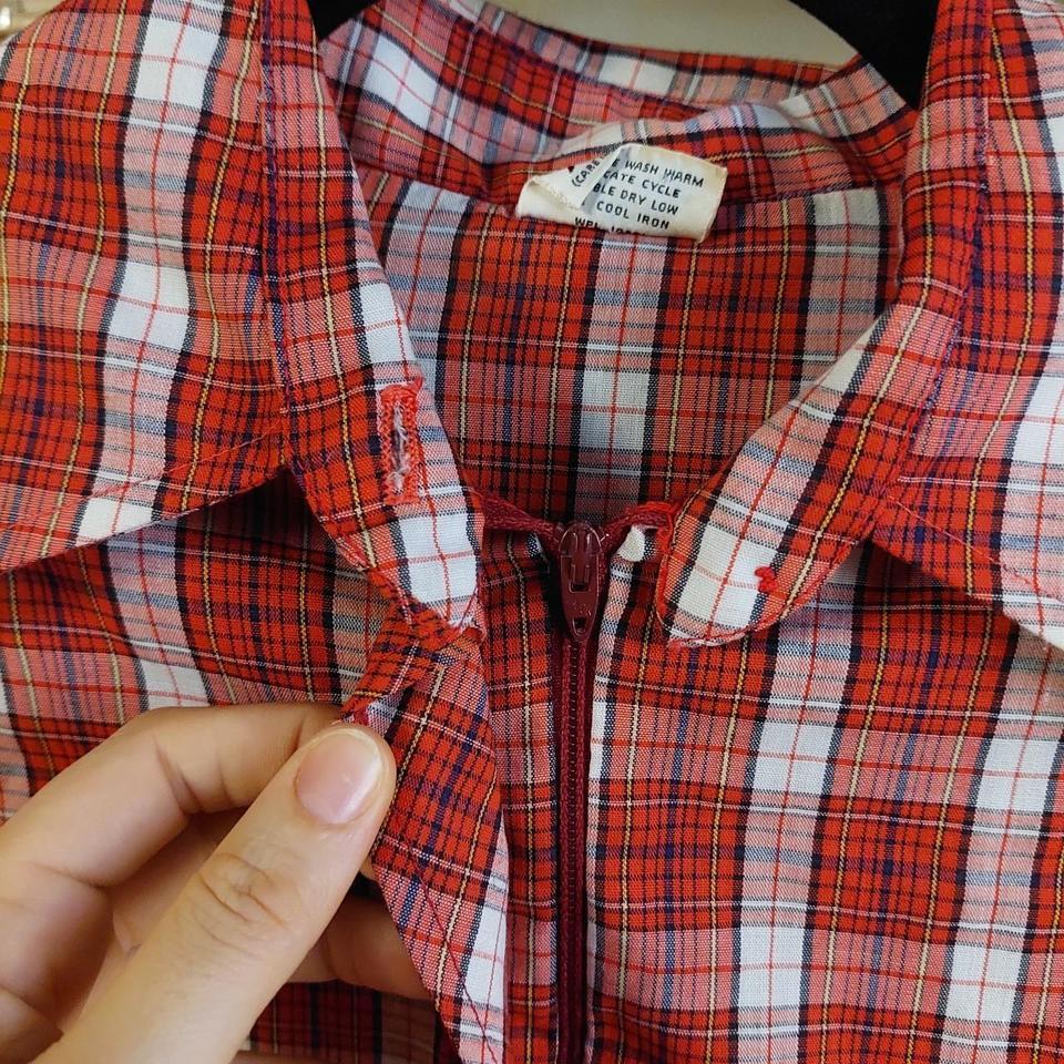Vintage Red And White Plaid 1e6e 7