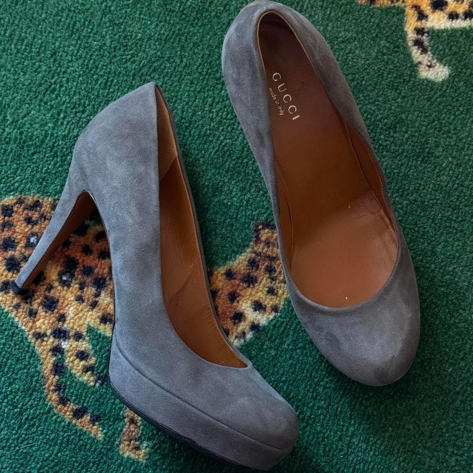 Grey Suede Gucci Pumps Size
