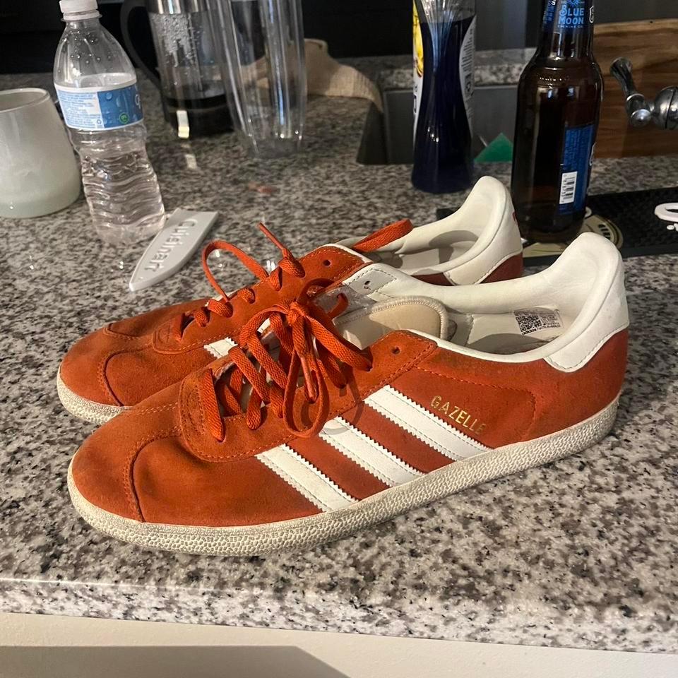 Adidas Gazelle Orange Trainers Sneakers 1869