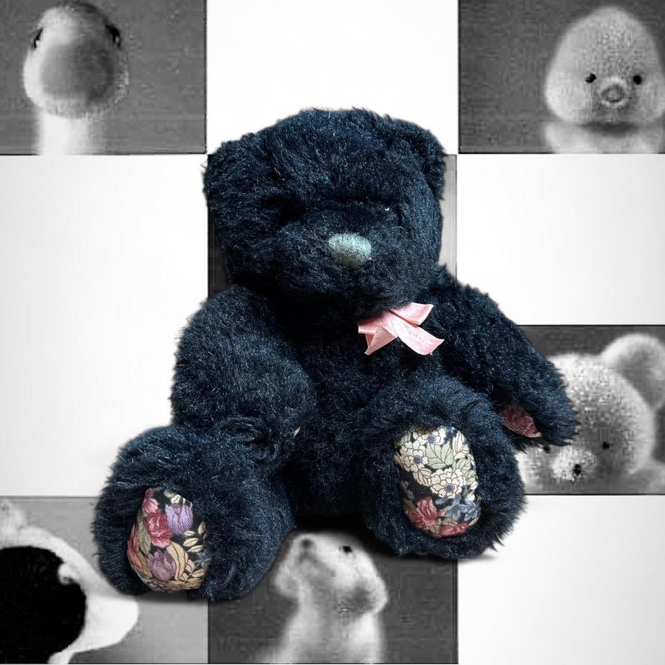 90s Dakin Black Teddy Bear