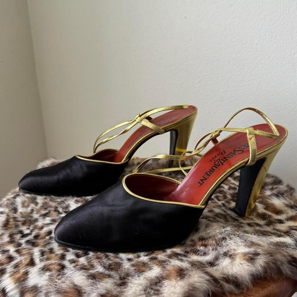 Saint Laurent Black Satin And