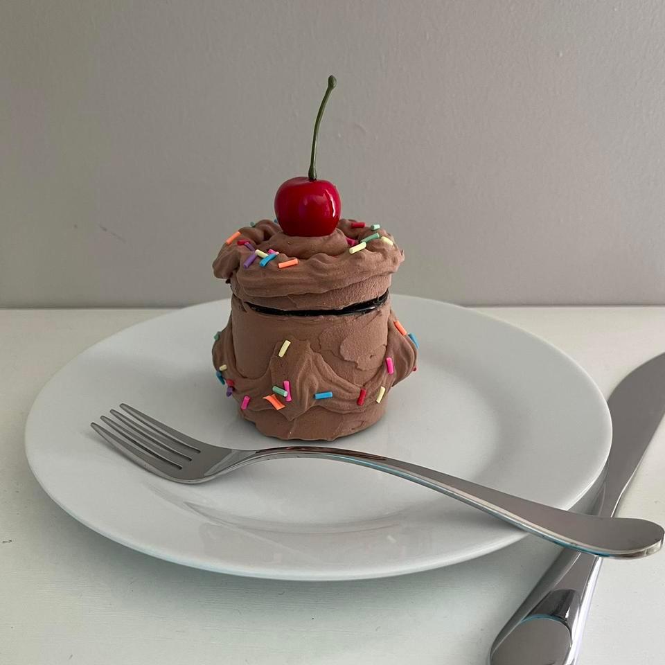Cute Miniature Cake Glass Jar 694f