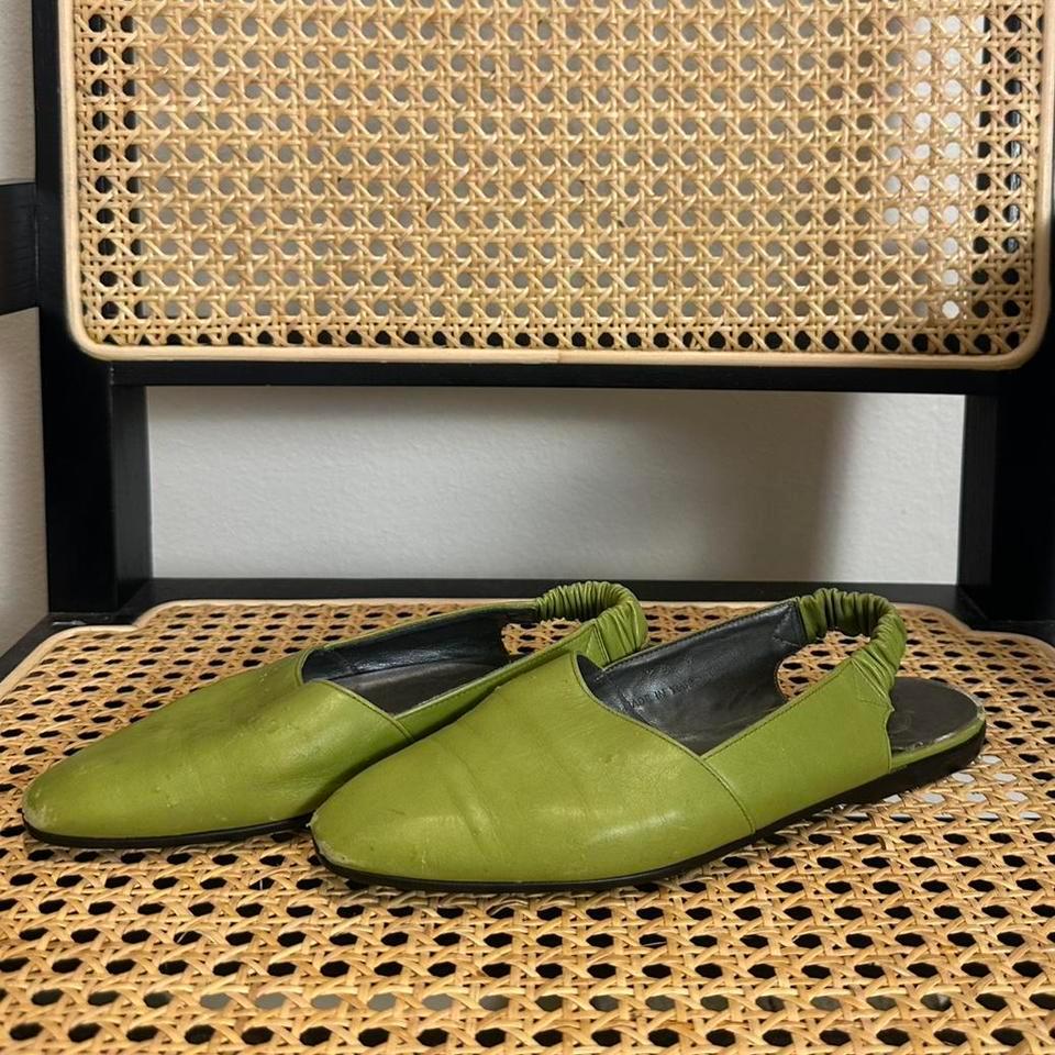Vintage Green Sling Back Leather Fb98
