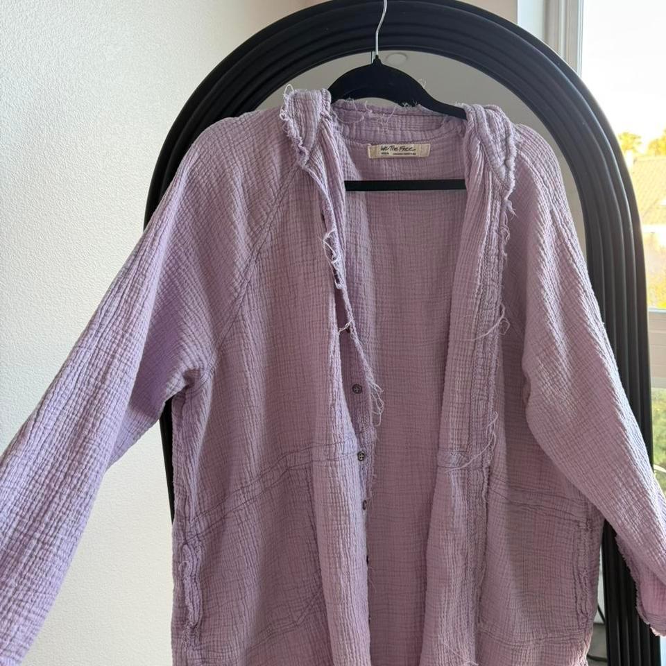 Free People Lilac Button Up F48c