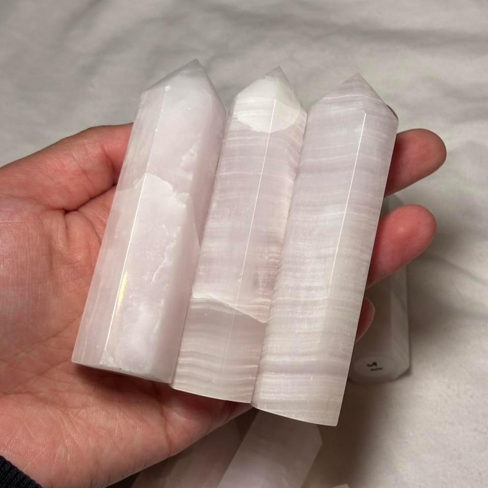 Pink Calcite Tower Crystal Clear 9698