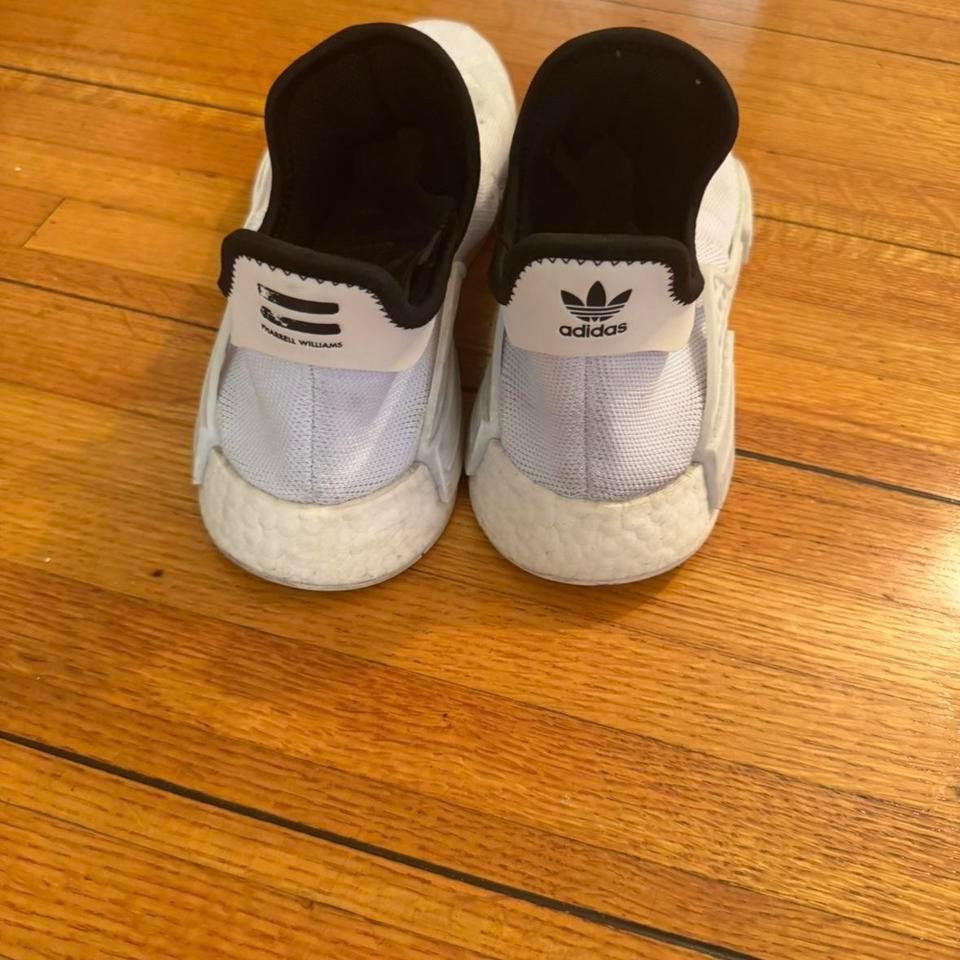 White Adidas Pharrell Humanraces Trainers 3