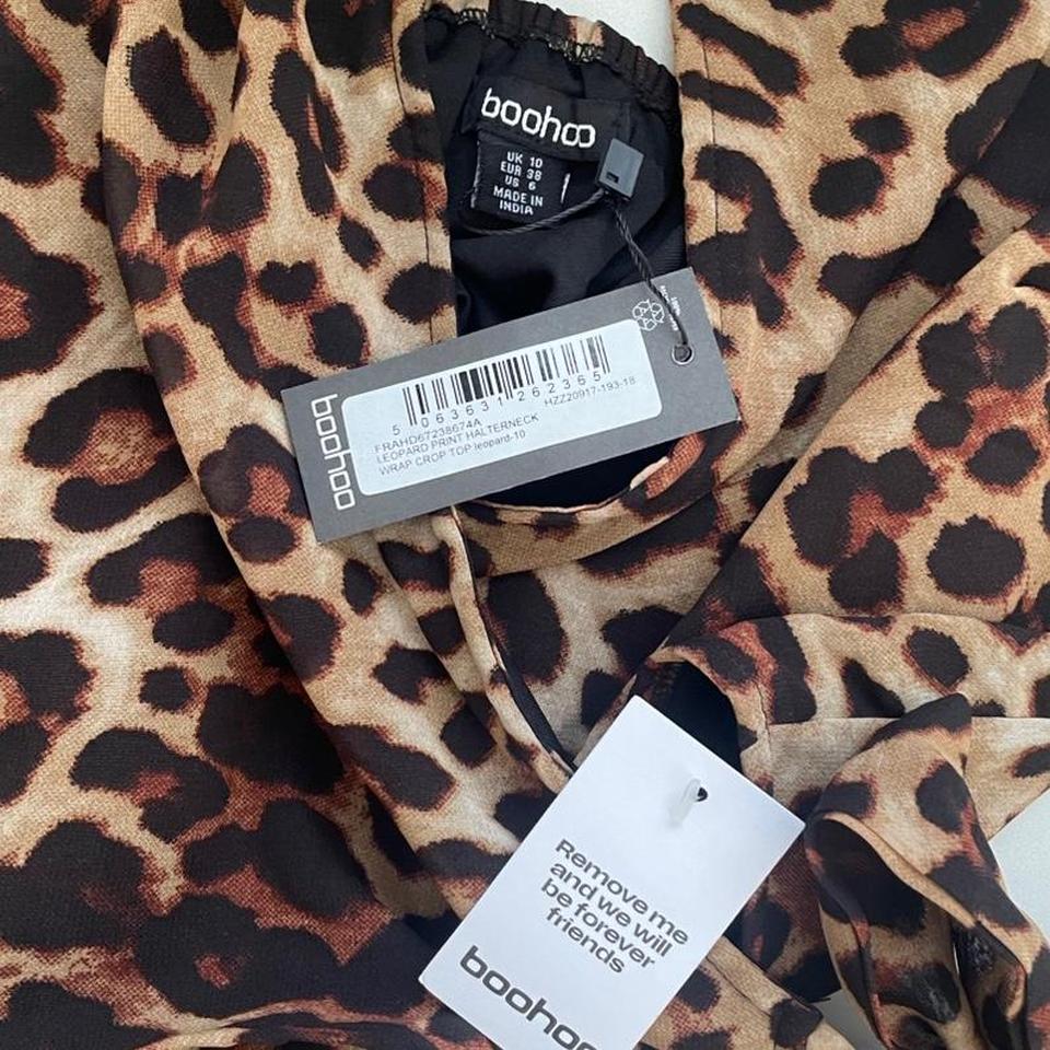 Nwt Boohoo Leopard Print Wrap 410f 4
