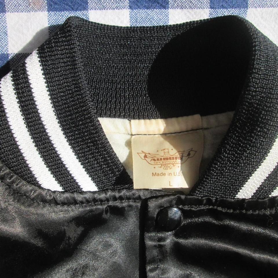 Black Satin Varsity Jacket Silverado 11c1 6