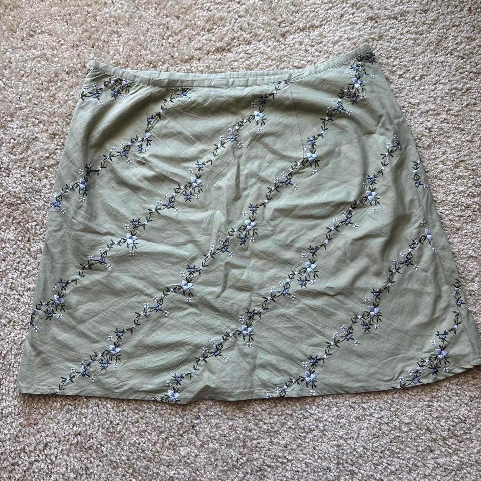 Vintage Y2k Sage Green Miniskirt 1d9d 2
