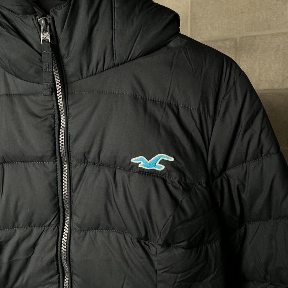 Hollister Black Puffer Jacket With 90ed 2