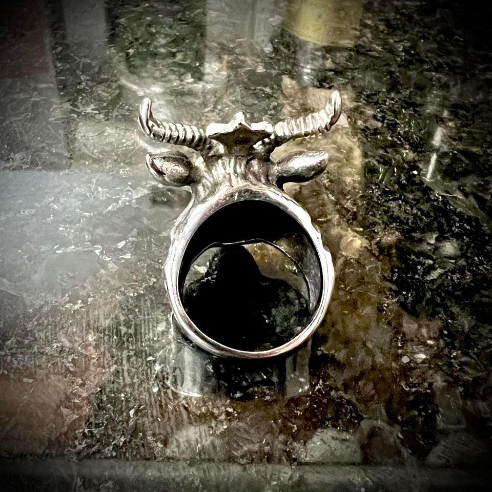 Baphomet Stainless Steel Biker Ring 3