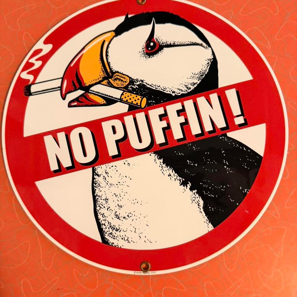 No Puffin Metal Sign Retro 5a2d