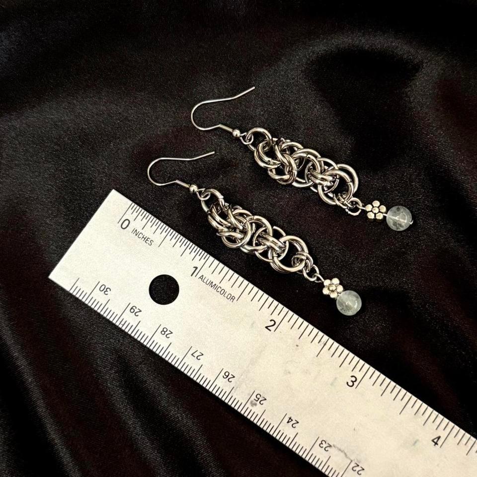 Chain Mail Earrings Handmade Made C625 3