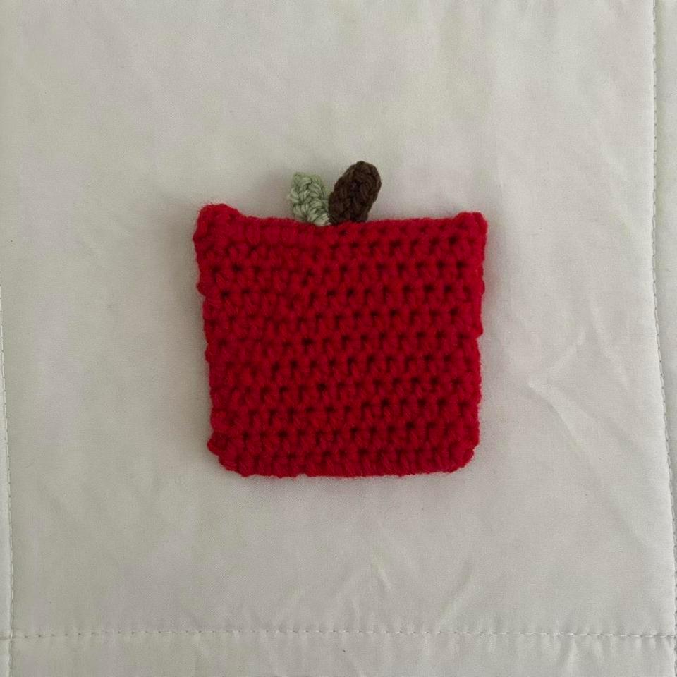 Handmade Crochet Red Apple Pouch 1e2f 2