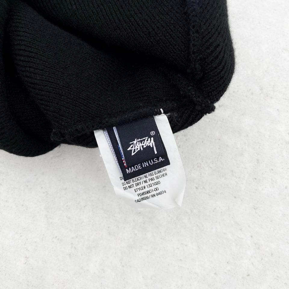 Stussy Logo Beanie Black Message 4