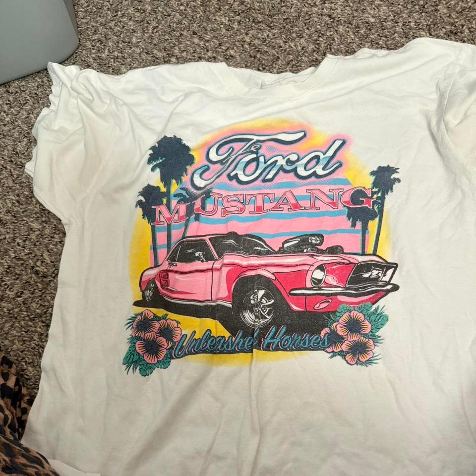 Ford Mustang White T Shirt Mustang 3b80