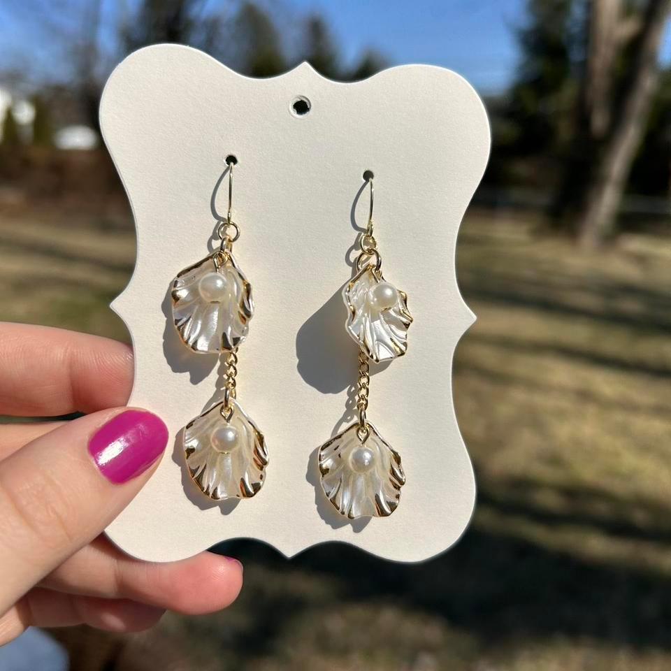 Pearly Shell Earrings These Are