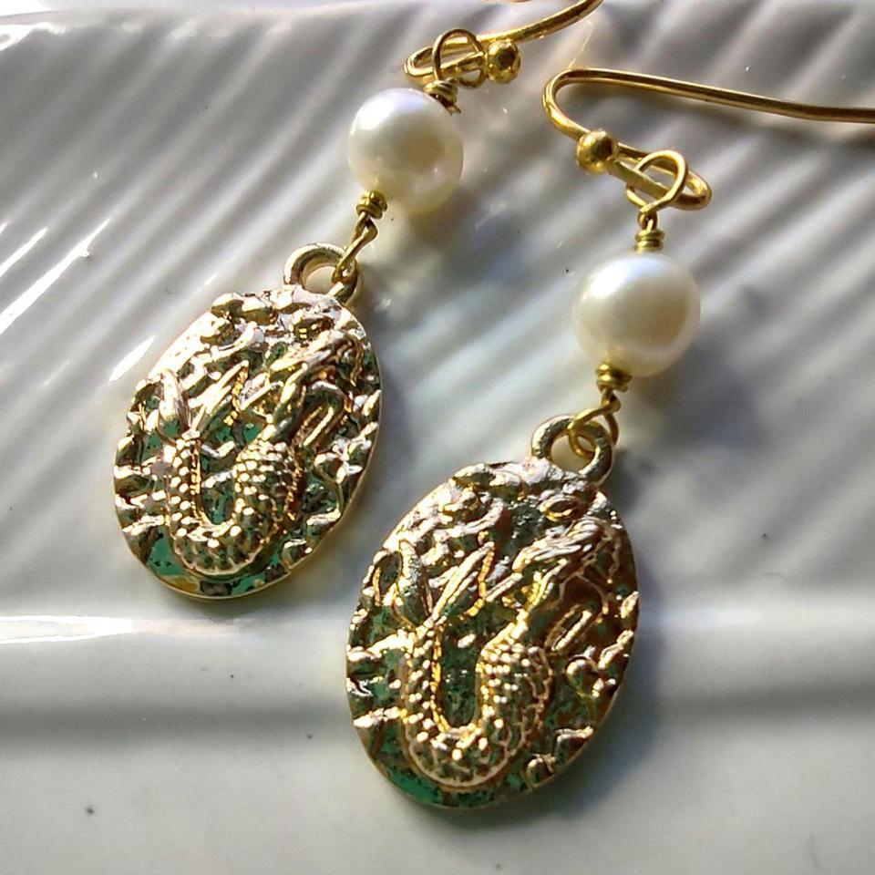 Handmade Abstract Mermaid Oval Charm Ef3a
