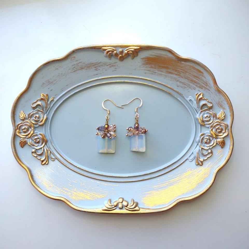 Handmade Milky White Square Opalite 4c2d 3