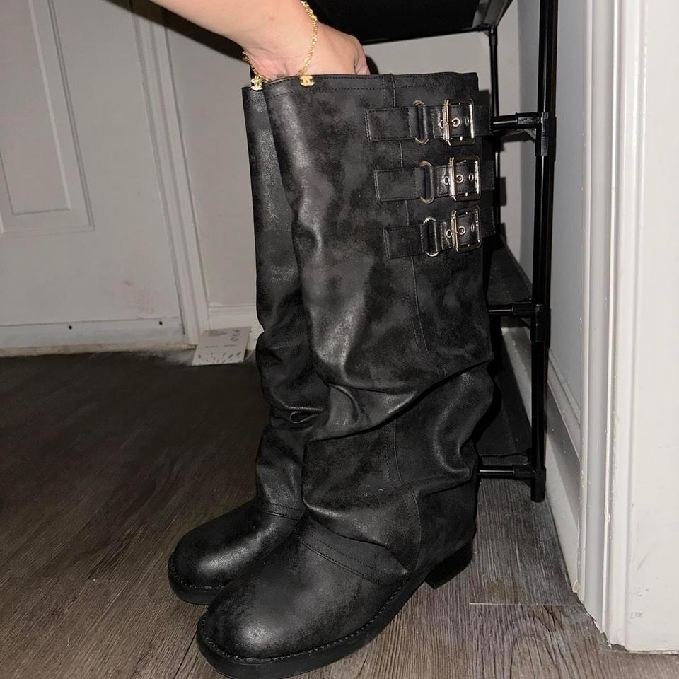 Square Toe Motorcycle Boots Only Bb5b 5