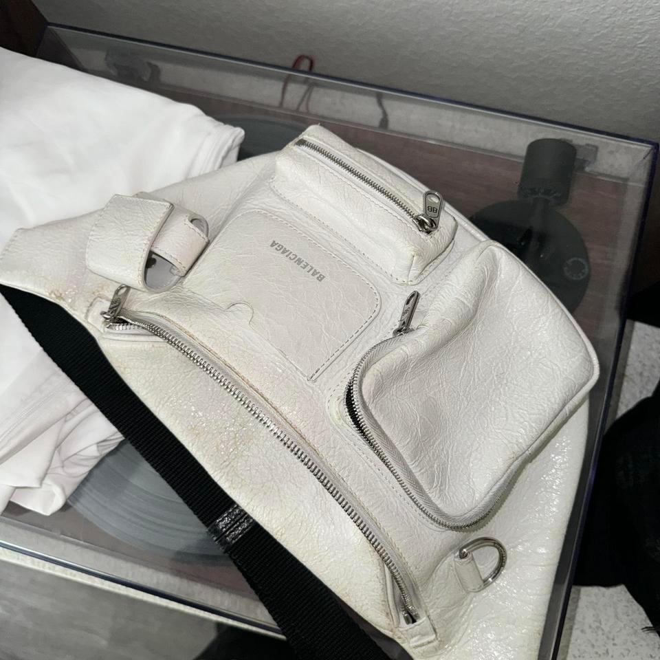 Balenciaga White Leather Crossbody Bag 6