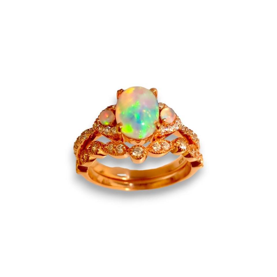 Beautiful Opal Like Rose Gold Ring