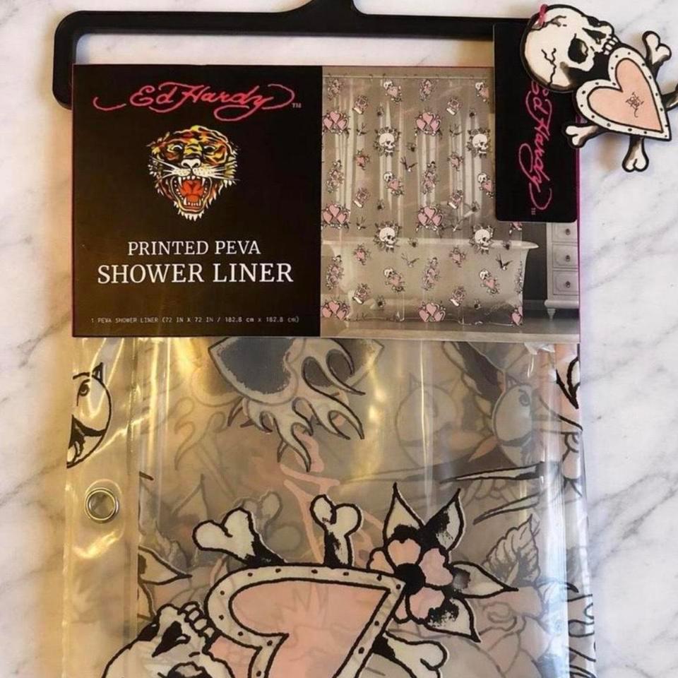 Ed Hardy Printed Peva Shower B3e1