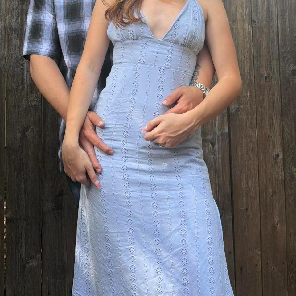 Light Blue Eyelet Maxi Dress E7e3 2