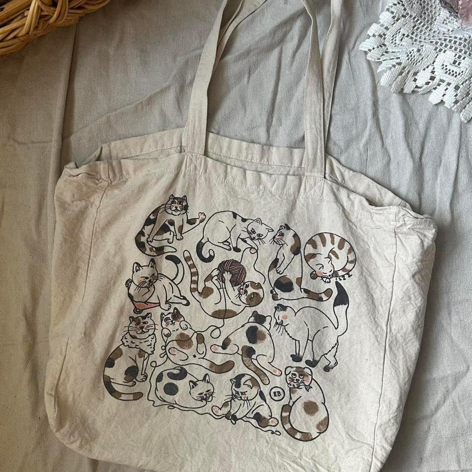 Urban Outfitters Cat Canvas Tote 2551