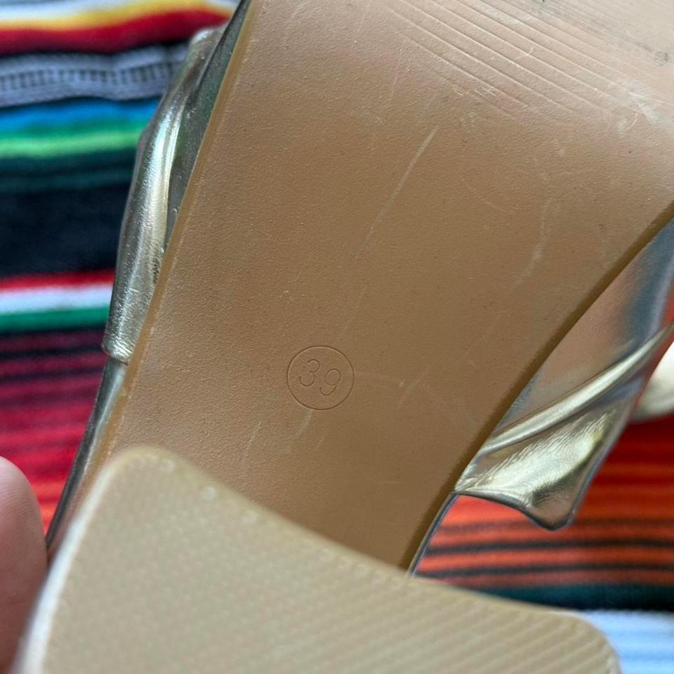 Gold Metallic Platform Heels With 861a 3