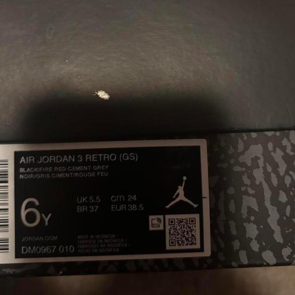 Jordan 3 Black Cement 6y D552 4