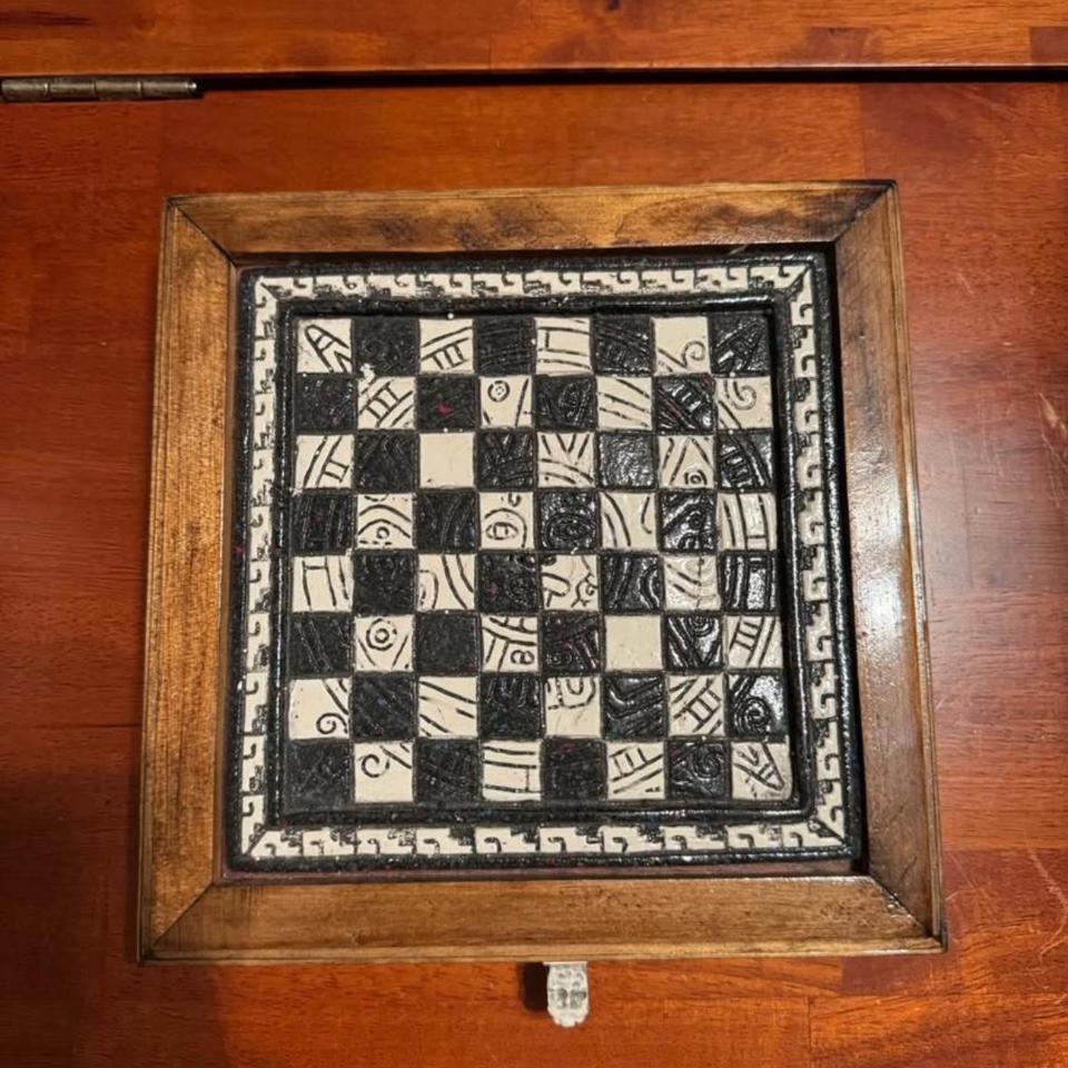 Vintage Hand Carved Solid Wood