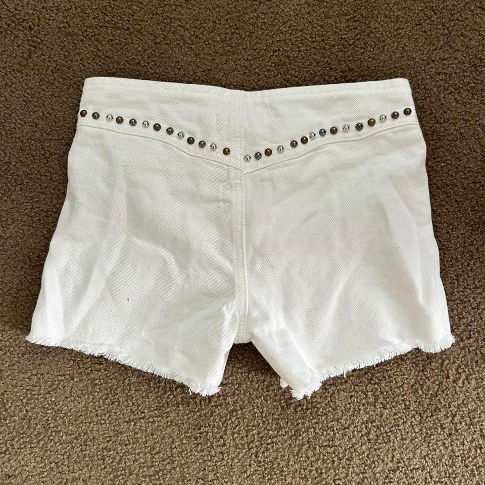 Nicoli White Denim Shorts With 102f 2
