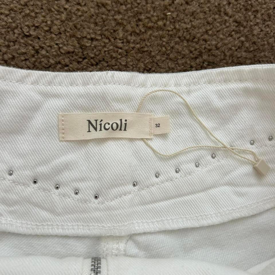 Nicoli White Denim Shorts With 102f 3