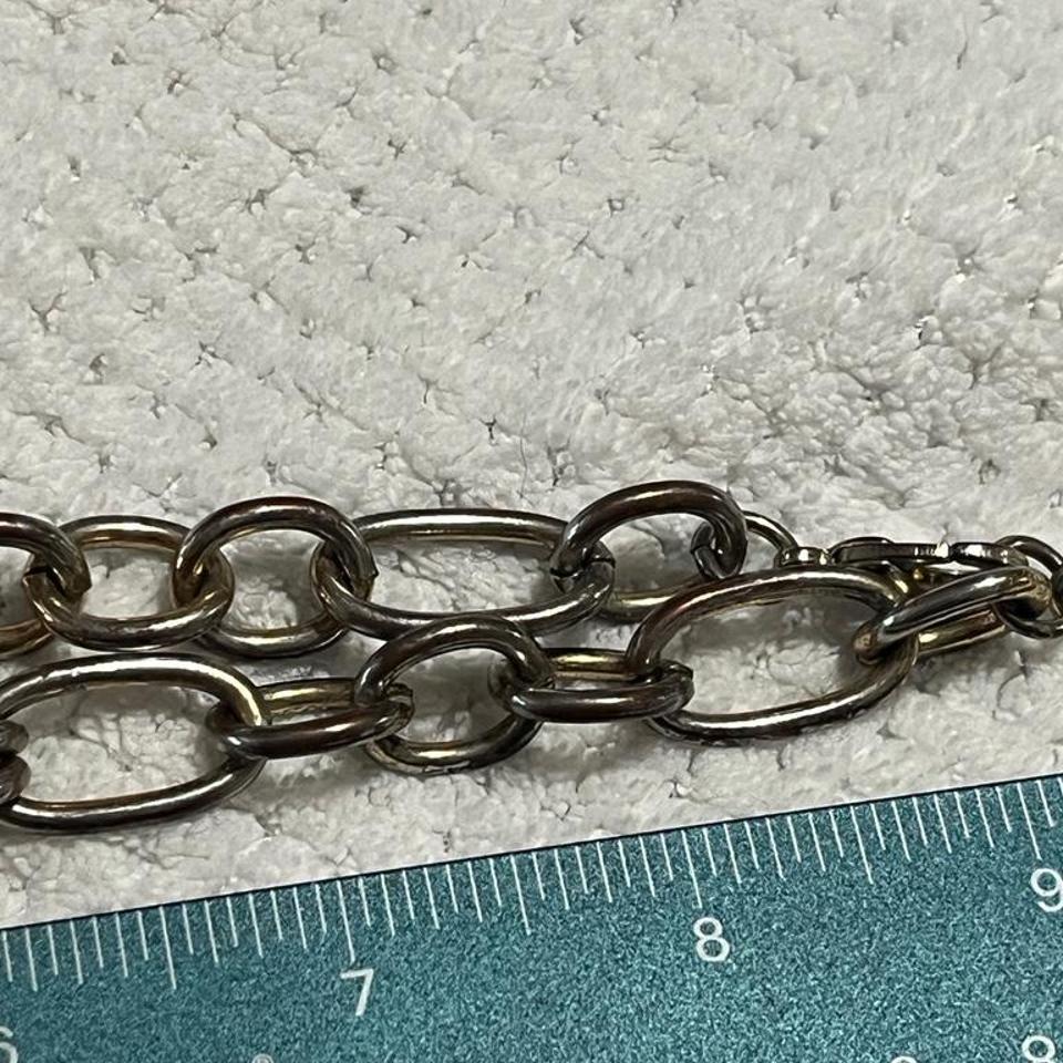 1980s Heavy Chunky Silver Chain Cd6c 5