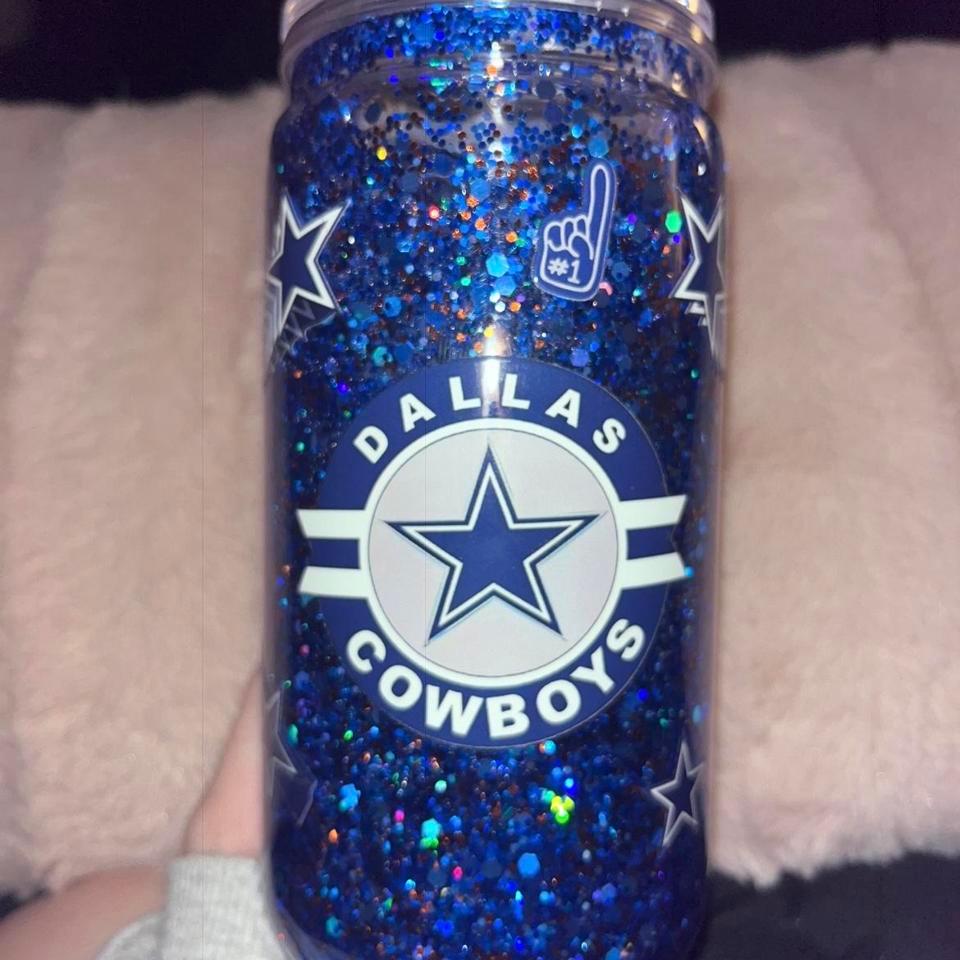 Dallas Cowboys Glitter 16 Oz A39f