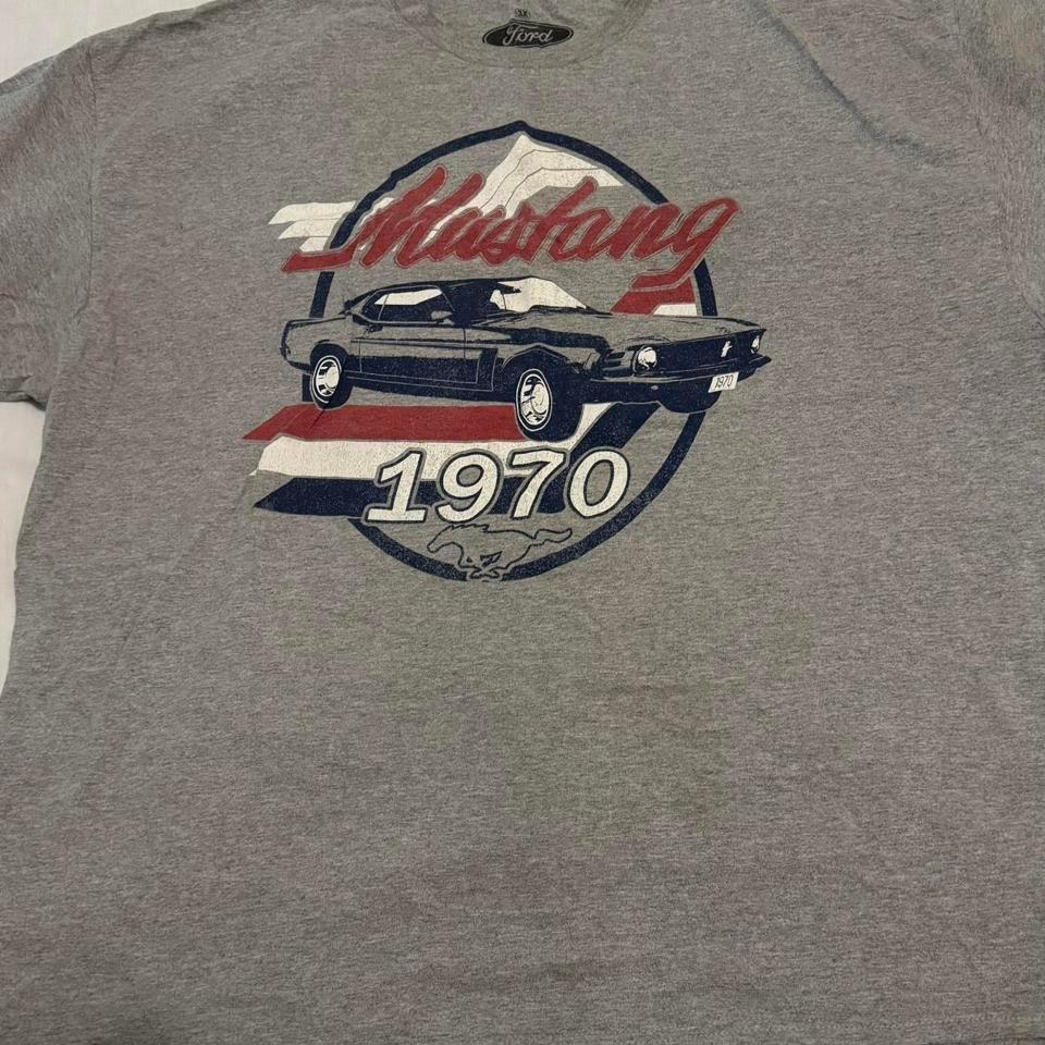 Ford Mustang Grey T Shirt Size Cceb