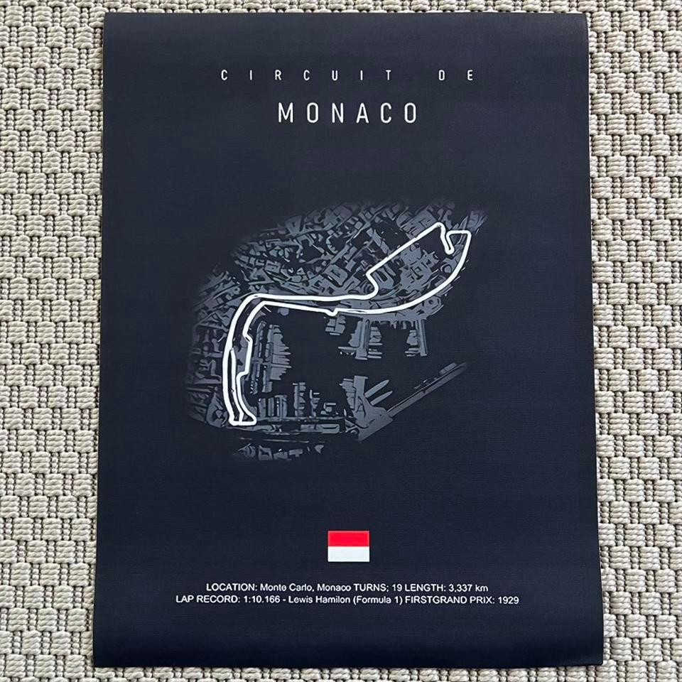 Minimalist Motorsport Art Print Featuring