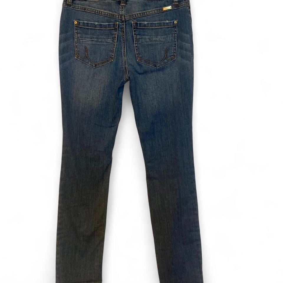 Navy Blue Distressed Skinny Jeans 74a9 2