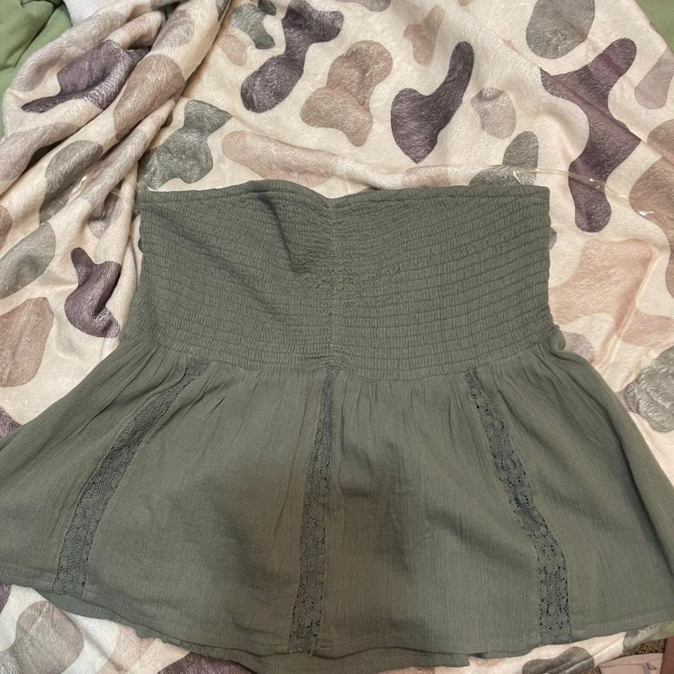 American Eagle Green Strapless Top 73bd