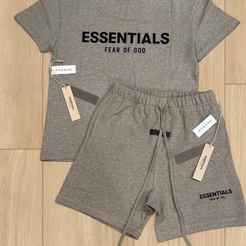Essentials Dark Oatmeal Set Tee A668 2