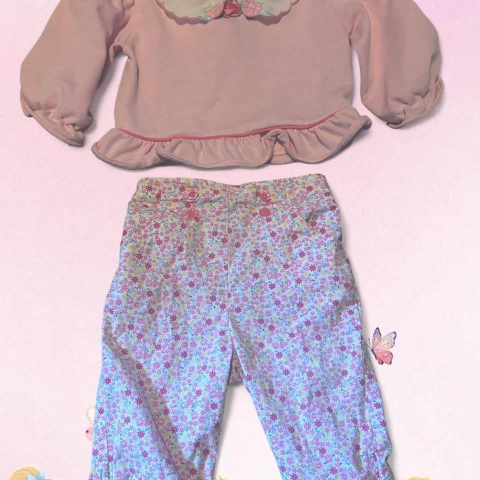 Vintage Baby Girl Pink Floral 1c49