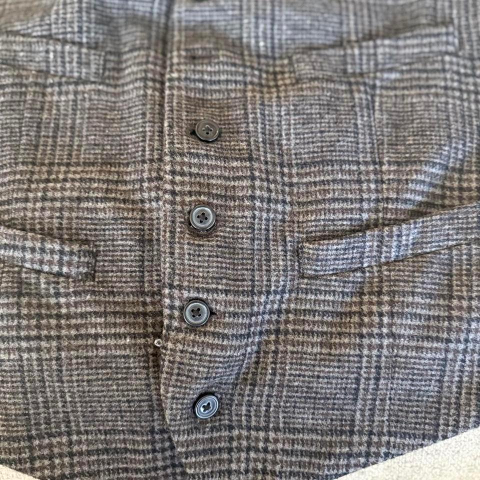 Merona Brown Plaid Vest Size 0871 2