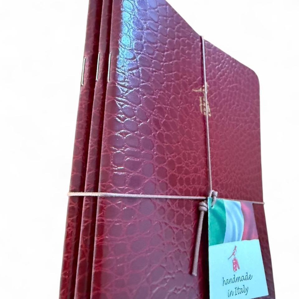 Bieffe Red Leather Journal With Dfc9 2