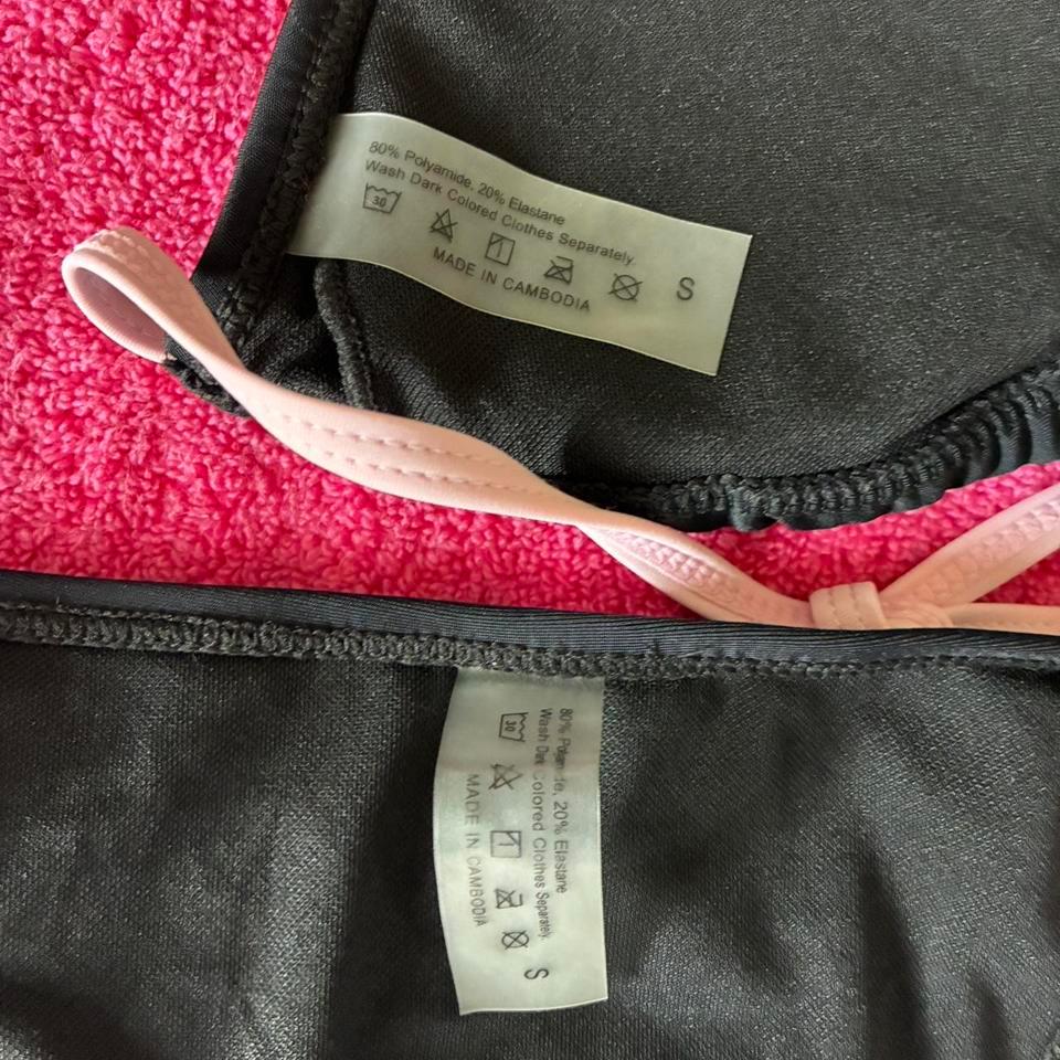 Black Bikini Set With Pink 2080 3