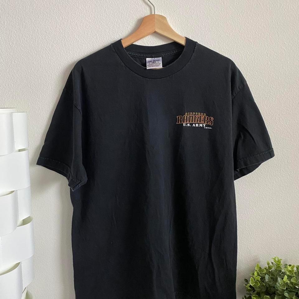 Black Airborne Rangers Tee With 2