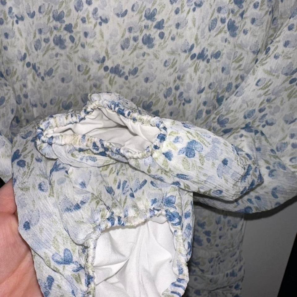 Veiled Blue Floral Maxi Dress A525 6