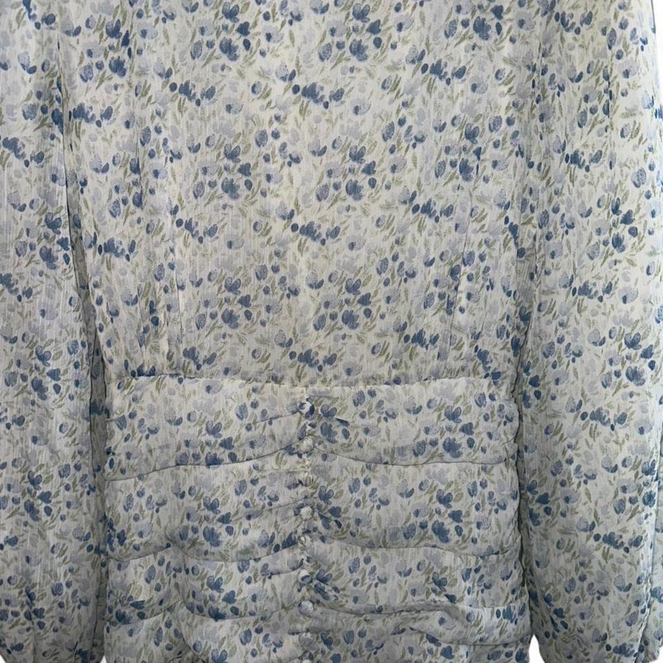 Veiled Blue Floral Maxi Dress A525 5