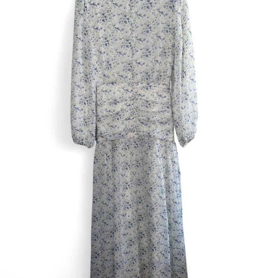 Veiled Blue Floral Maxi Dress A525 4